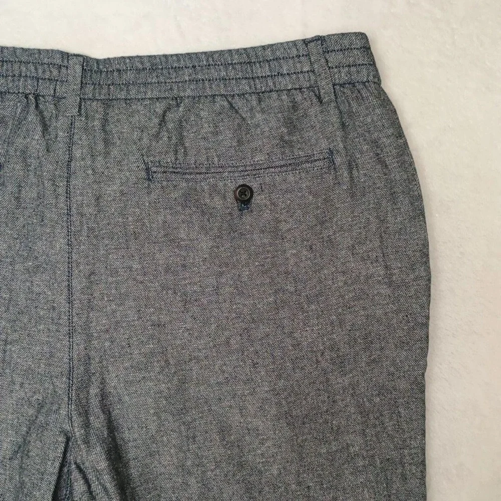 Banana Republic Pants Men 36x29 Gray Jogger Athletic Fit Linen Herringbone